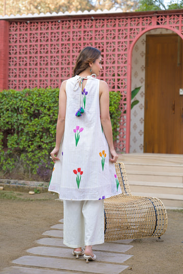 White Tulip Garden Co-ord Set
