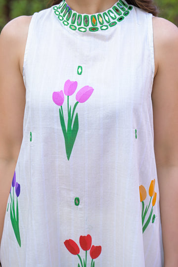 White Tulip Garden Co-ord Set
