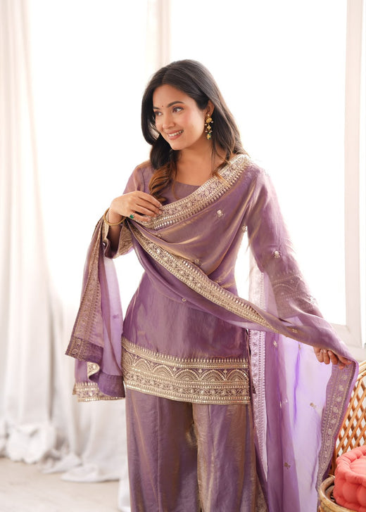 Mauve Palazzo Suit Set